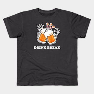 Drink Break (back) Kids T-Shirt